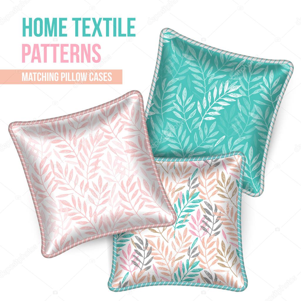 Patterned decorative pillows cushions