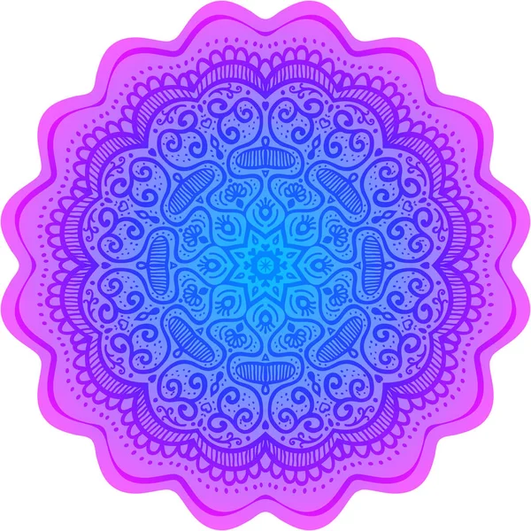 Abstract round pattern, oriental mandala — Stock Vector