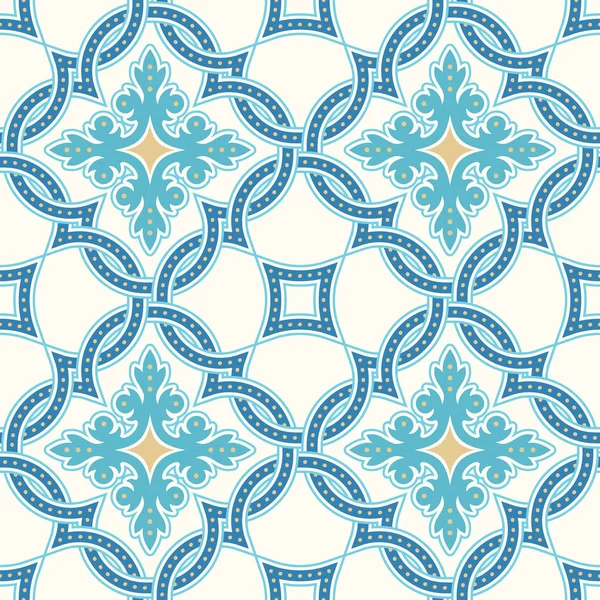 Carreaux portugais, motif vectoriel Quatrefoil — Image vectorielle