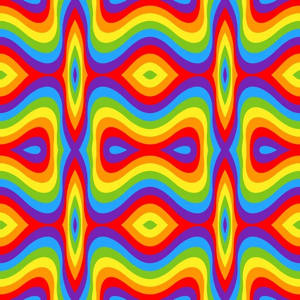 Rainbow opta por fondo de arte, patrón sin costuras — Vector de stock