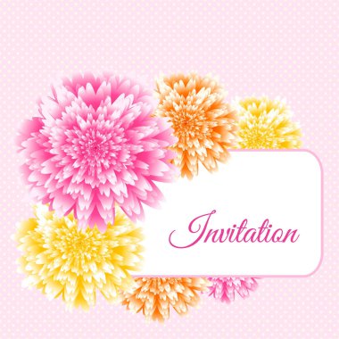 Vektör krizantem çiçek arka plan.