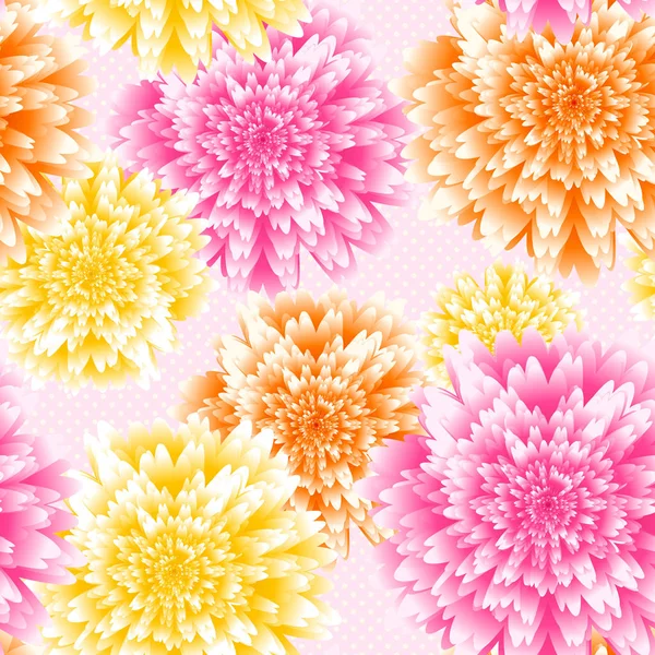 Vector chrysanthemum floral background. — Stock Vector