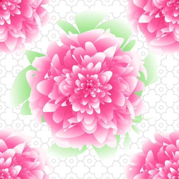 Seamless floral pattern, fantastic pink peonies — Stock Vector