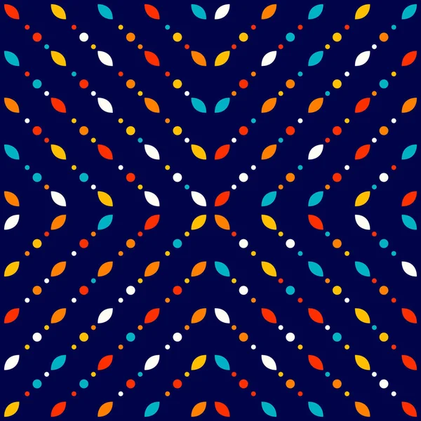 抽象的な幾何学模様、小さな白い斑点、ドット — ストックベクタ