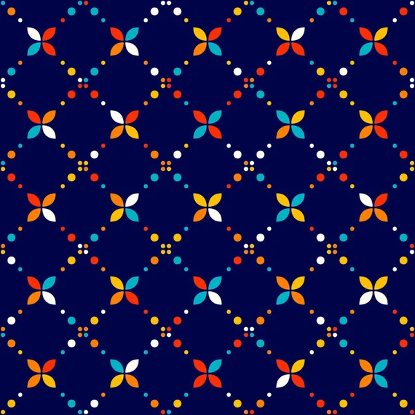 抽象的な幾何学模様、小さな白い斑点、ドット — ストックベクタ