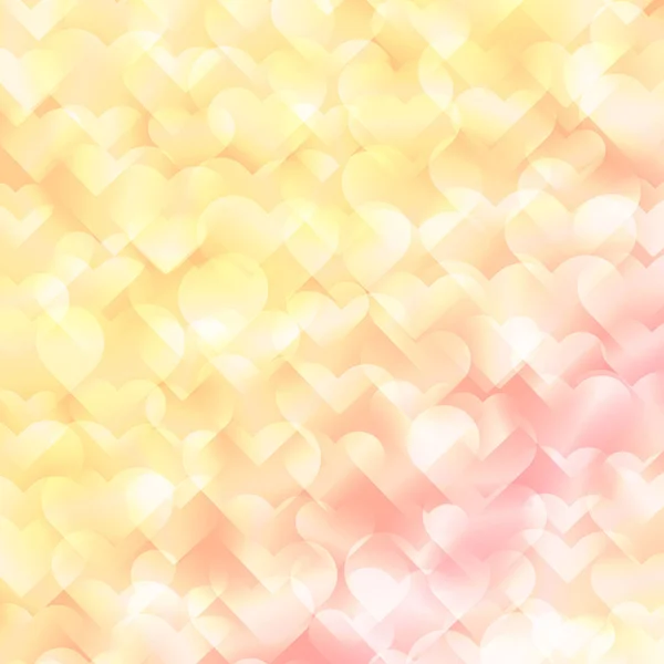 Hearts bokeh, abstrak Valentines background - Stok Vektor