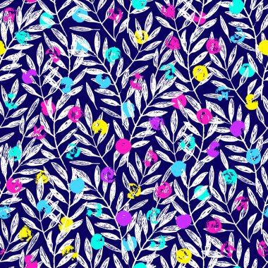 Tropikal palmiye yaprakları, sorunsuz yeşillik desen