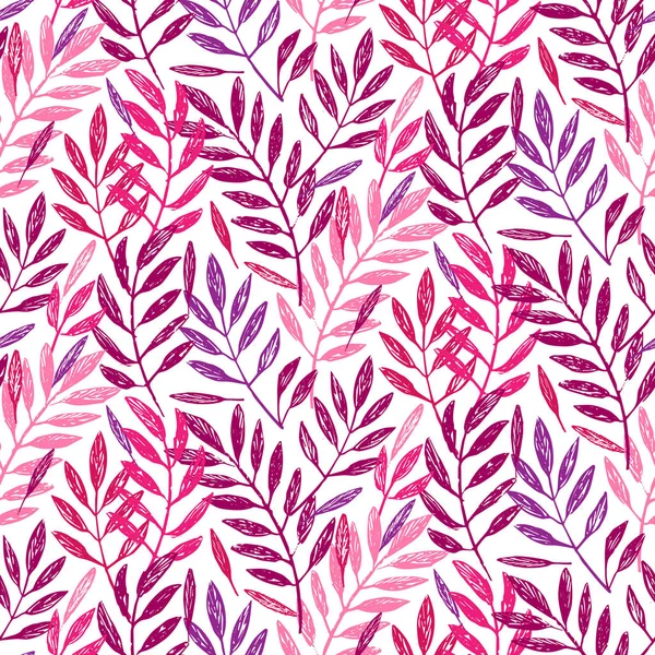 Feuilles de palmier tropicales, motif feuillage sans couture — Image vectorielle