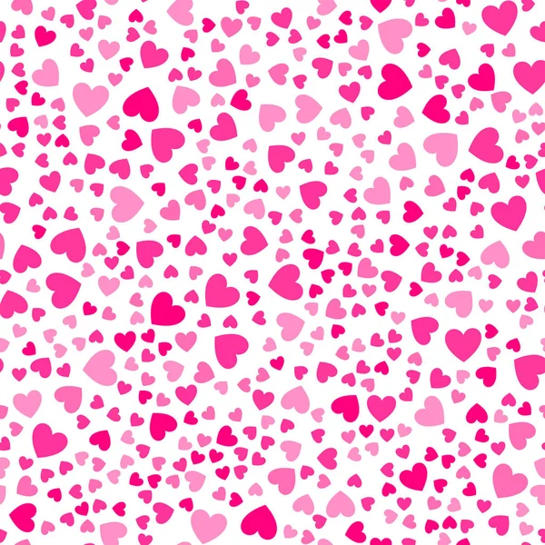 Corazones rosados brillantes, fondo sin costuras — Archivo Imágenes Vectoriales