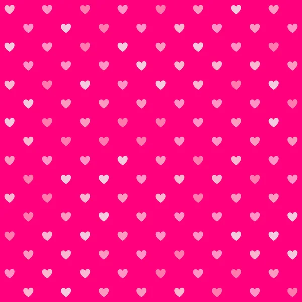 Bright pink hearts, seamless background — Stock Vector