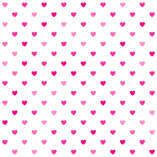 Bright pink hearts, seamless background — Stock Vector