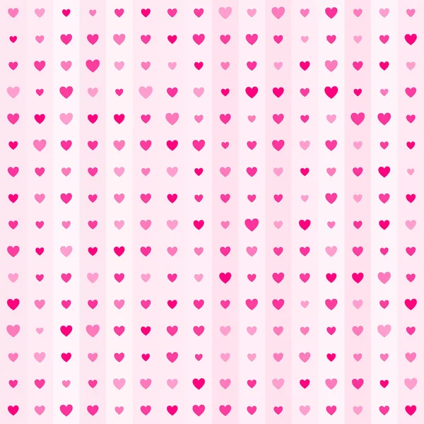 Bright pink hearts, seamless background — Stock Vector