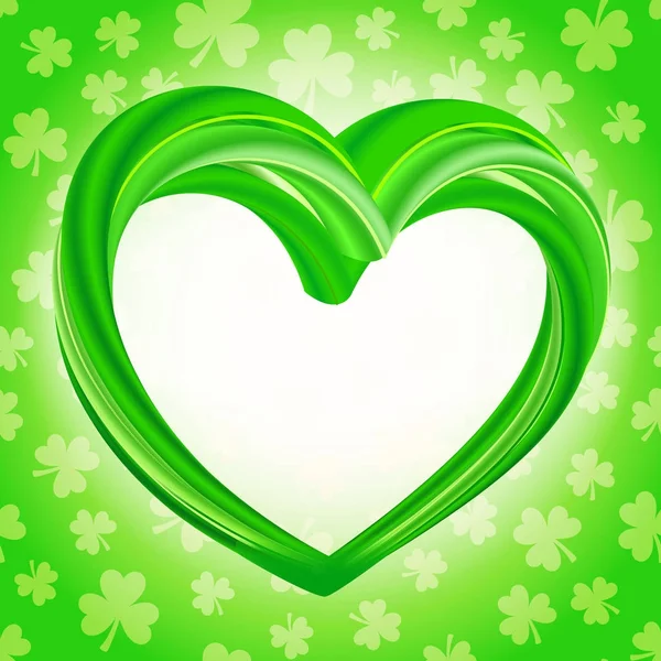 Зеленое сердце - эко, Озил, веган, натуральное — стоковый вектор