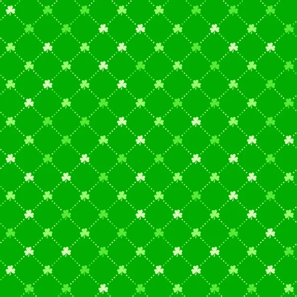 Daun semanggi hijau, latar belakang Patrick Day - Stok Vektor