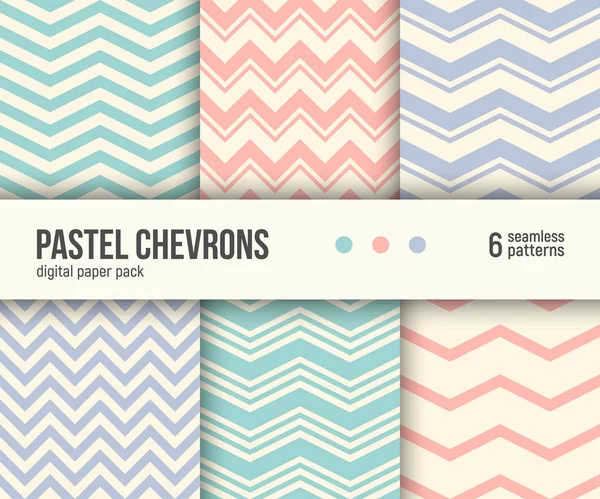 Digital paper pack, 6 abstract patterns Royalty Free Stock Vectors