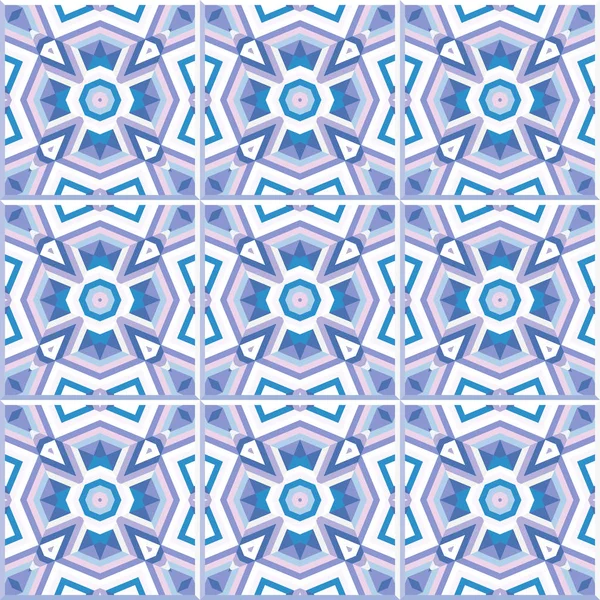 Carreaux de sol portugais design, motif sans couture — Image vectorielle
