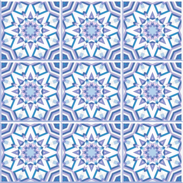 Portugisiska golv kakel design, sömlösa mönster — Stock vektor