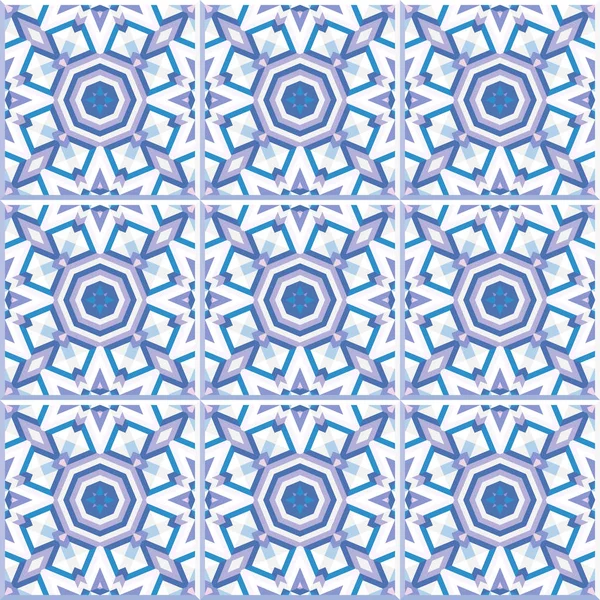 Portugisiska golv kakel design, sömlösa mönster — Stock vektor