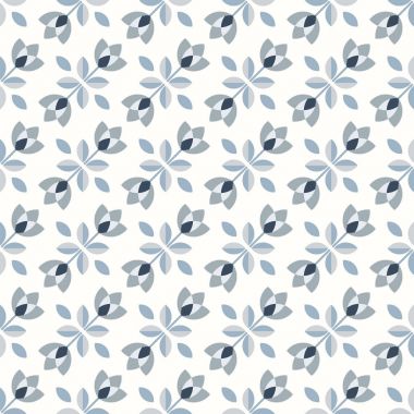 İskandinav çiçek arka plan, orta yüzyıl duvar kağıdı, seamless modeli,