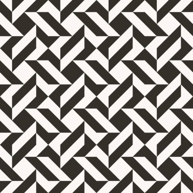 Siyah ve beyaz soyut geometrik yorgan desen