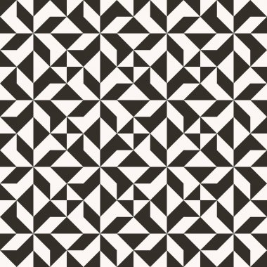 Siyah ve beyaz soyut geometrik yorgan desen