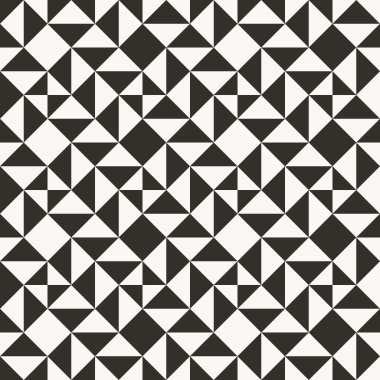 Siyah ve beyaz soyut geometrik yorgan desen