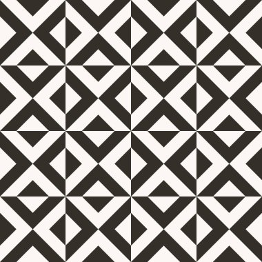 Siyah ve beyaz soyut geometrik yorgan desen