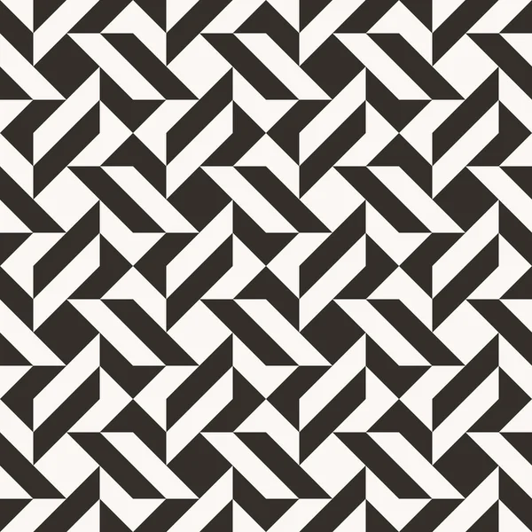 Black and white abstract geometric quilt pattern — Stock Vector