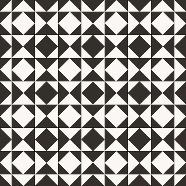 Patrón de edredón geométrico abstracto blanco y negro — Vector de stock