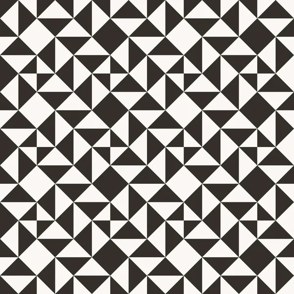 Black and white abstract geometric quilt pattern — Stock Vector