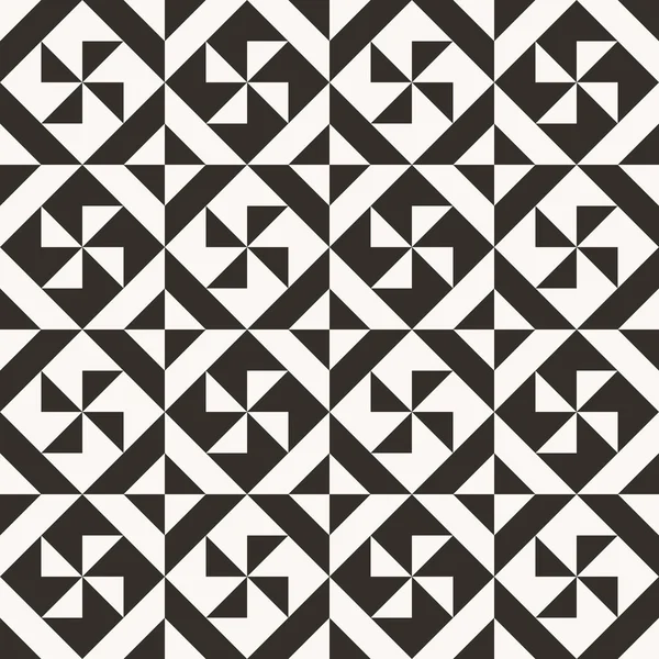 Padrão de colcha geométrica abstrata preto e branco — Vetor de Stock