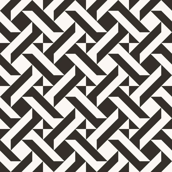 Svart och vitt abstrakt geometrisk quilt mönster — Stock vektor