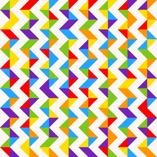 Azulejos de mosaico arco iris, fondo geométrico abstracto, patrón de vector sin costuras . — Vector de stock