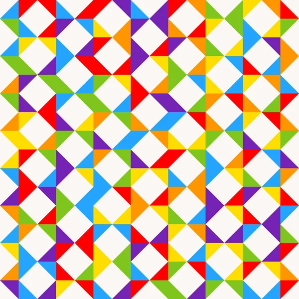 Azulejos de mosaico arco iris, fondo geométrico abstracto, patrón de vector sin costuras . — Archivo Imágenes Vectoriales