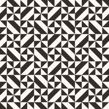 Siyah ve beyaz soyut geometrik yorgan desen