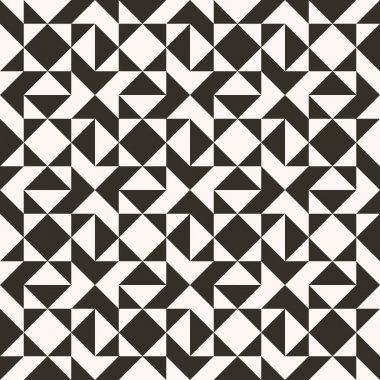 Siyah ve beyaz soyut geometrik yorgan desen