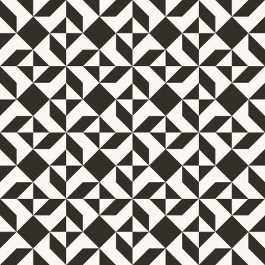 Siyah ve beyaz soyut geometrik yorgan desen