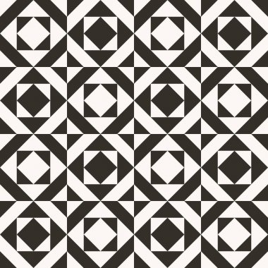 Siyah ve beyaz soyut geometrik yorgan desen