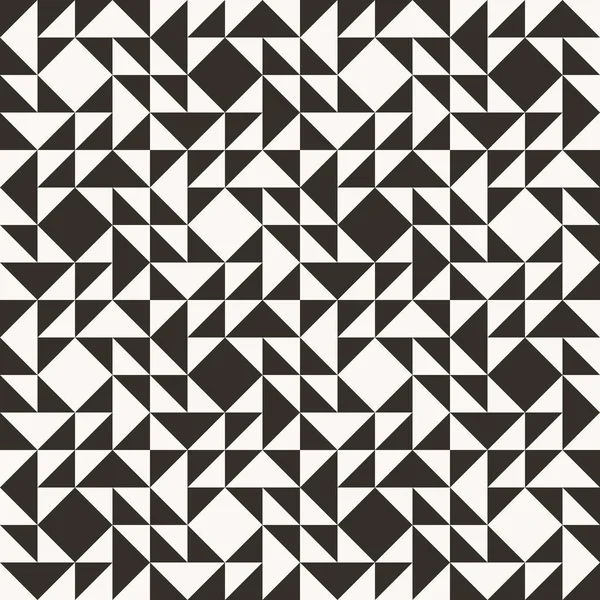 Black and white abstract geometric quilt pattern — Stock Vector