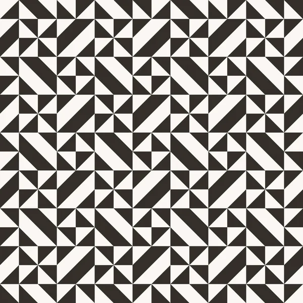 Black and white abstract geometric quilt pattern — Stock Vector