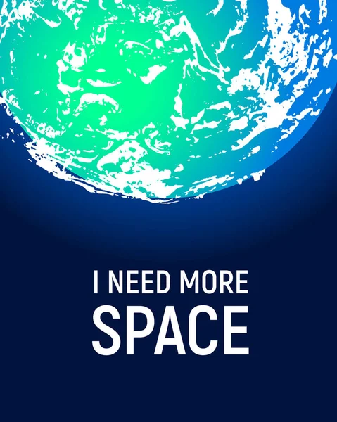 Futurista planeta espacial fundo cartaz — Vetor de Stock