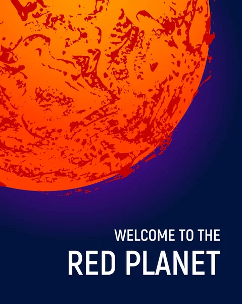Futurista planeta espacial cartel fondo — Archivo Imágenes Vectoriales