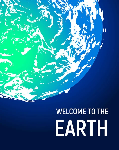 Futuristische Raum Planet Poster Hintergrund — Stockvektor