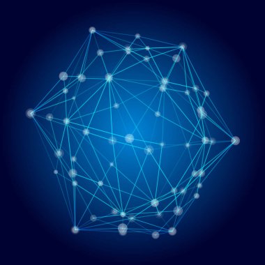 Soyut ağ kavramı, vektör illüstrasyonu