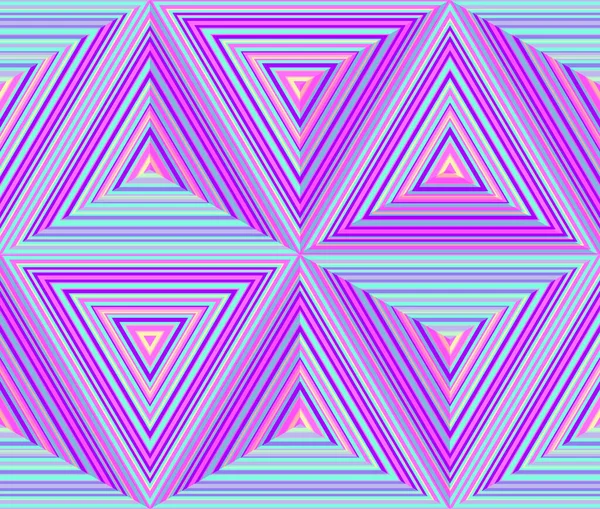 三角形の寸法、抽象的な幾何学的再現性の背景. — ストックベクタ