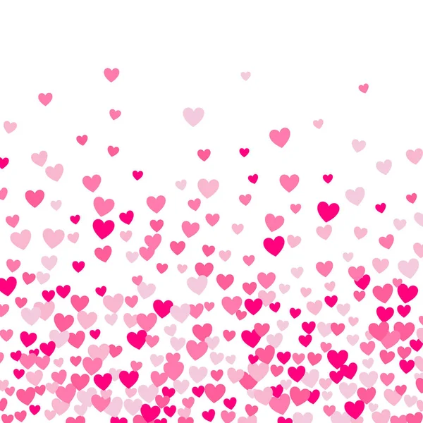 Lindo Patrón Corazones Pequeños Orden Aleatorio Fondo Corazones Rosados Perfectos — Vector de stock