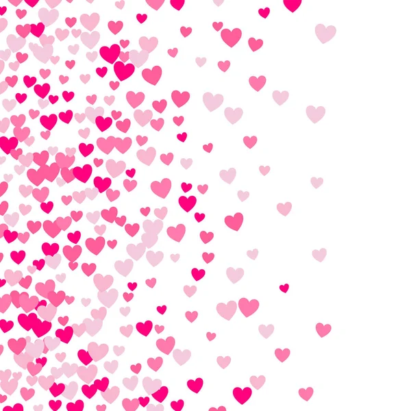 Lindo Patrón Corazones Pequeños Orden Aleatorio Fondo Corazones Rosados Perfectos — Archivo Imágenes Vectoriales