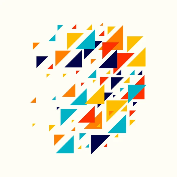 Fondo Geométrico Abstracto Patrón Triángulos Multicolor Ilustración Vectorial Colores Rojo — Archivo Imágenes Vectoriales