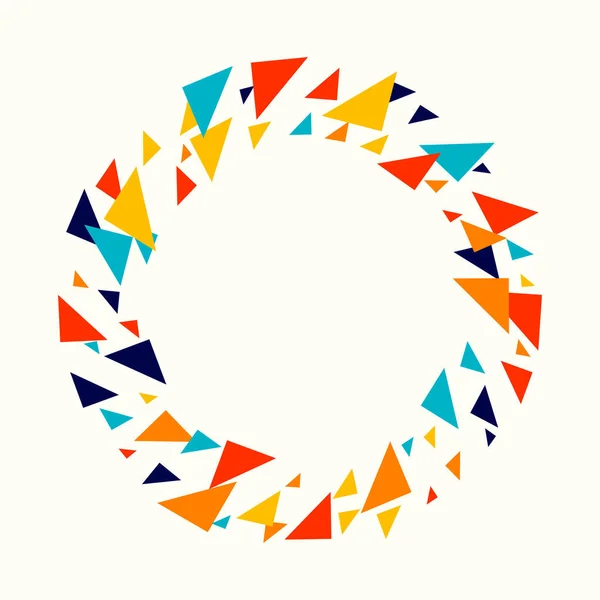 Sfondo Geometrico Astratto Motivo Triangoli Multicolori Illustrazione Vettoriale Rosso Giallo — Vettoriale Stock