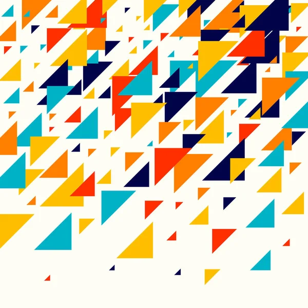 Абстрактний Геометричний Фон Багатоколірний Трикутник Векторні Ілюстрації Червоний Жовтий Помаранчевий — стоковий вектор